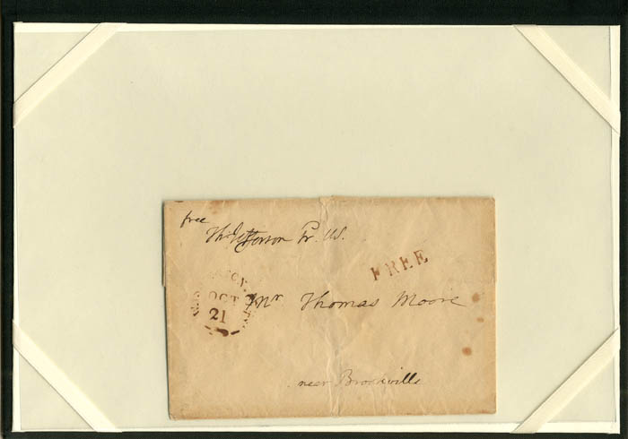 Thomas Jefferson signature on "Free Frank"